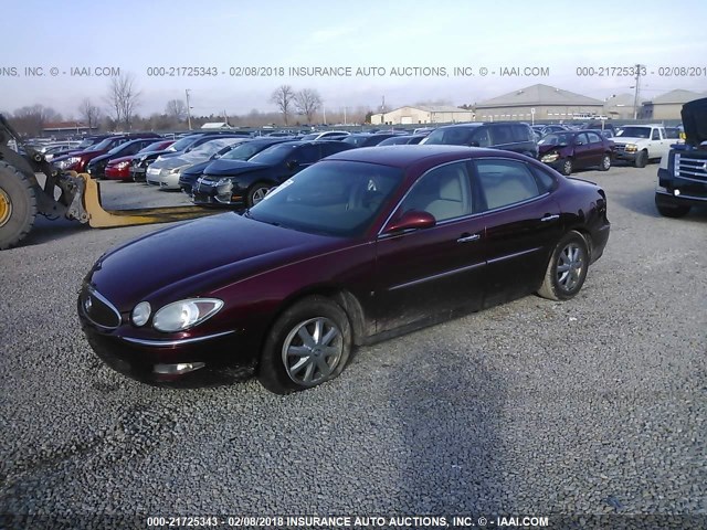 2G4WC582571170045 - 2007 BUICK LACROSSE CX RED photo 2