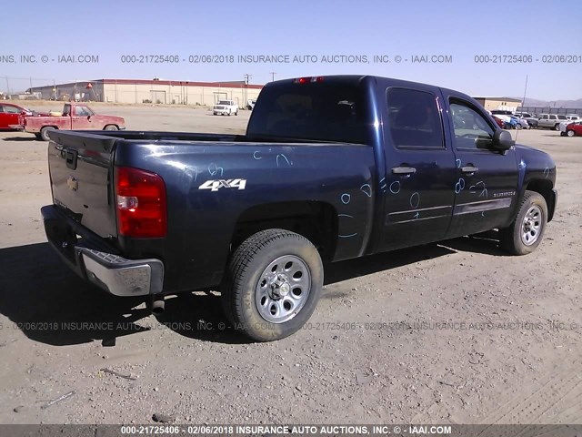 2GCEK23C691139004 - 2009 CHEVROLET SILVERADO K1500 LT BLUE photo 4