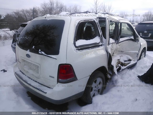 2FMZA57614BA53544 - 2004 FORD FREESTAR SES WHITE photo 4