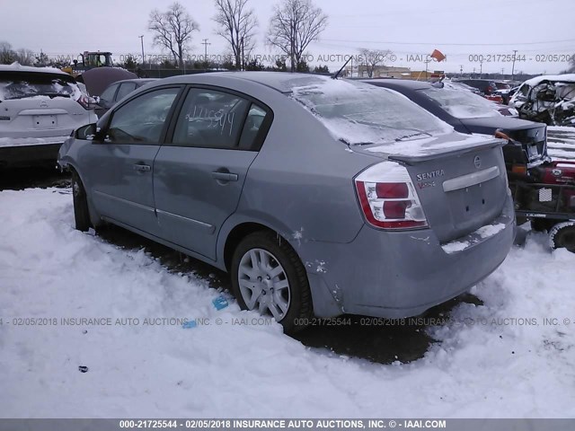 3N1AB6AP3BL716476 - 2011 NISSAN SENTRA 2.0/2.0S/SR/2.0SL SILVER photo 3