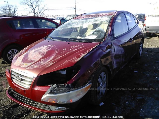 KMHDU46DX8U300281 - 2008 HYUNDAI ELANTRA GLS/SE/LIMITED RED photo 2