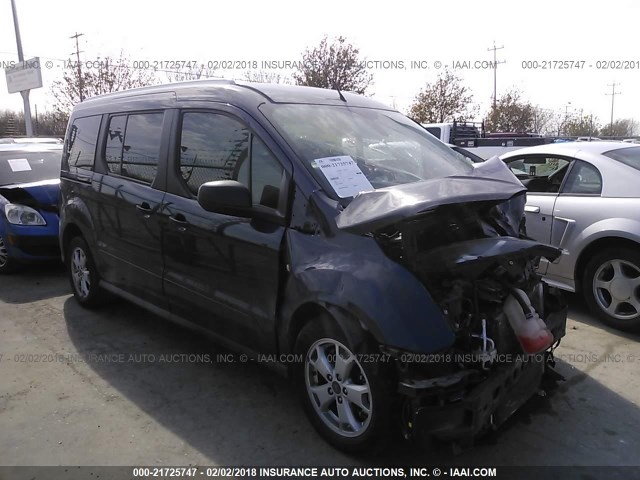 NM0GE9F71F1218067 - 2015 FORD TRANSIT CONNECT XLT BLUE photo 1