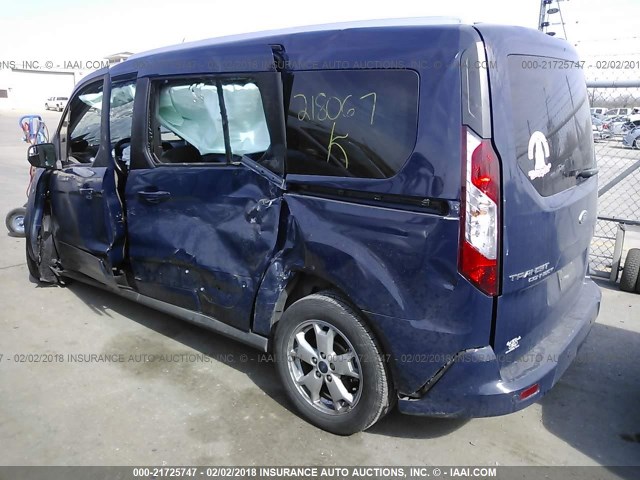 NM0GE9F71F1218067 - 2015 FORD TRANSIT CONNECT XLT BLUE photo 3