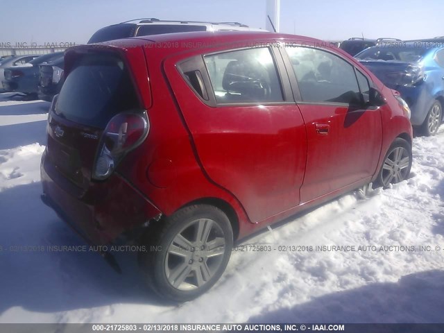 KL8CD6S95FC760067 - 2015 CHEVROLET SPARK 1LT RED photo 4