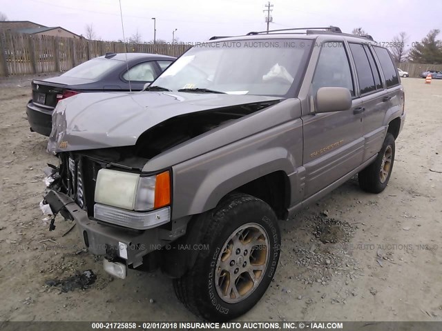 1J4GZ78Y4VC644625 - 1997 JEEP GRAND CHEROKEE LIMITED/ORVIS GOLD photo 2