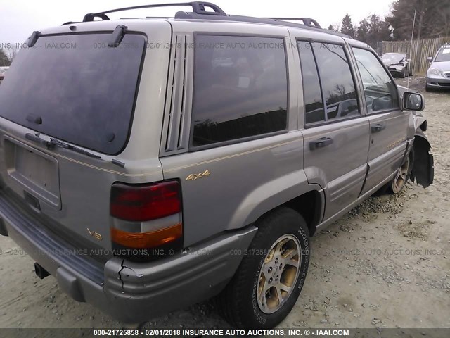 1J4GZ78Y4VC644625 - 1997 JEEP GRAND CHEROKEE LIMITED/ORVIS GOLD photo 4