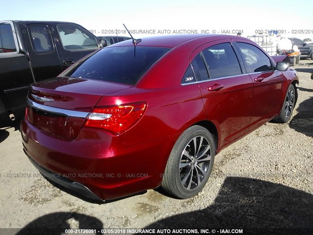 1C3CCBBB4EN128853 - 2014 CHRYSLER 200 TOURING RED photo 4