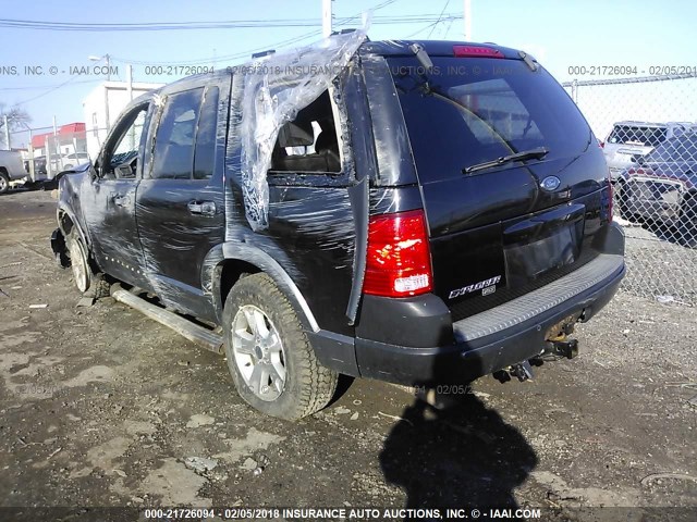 1FMZU73K03UB01890 - 2003 FORD EXPLORER XLT/XLT SPORT/NBX BLACK photo 3