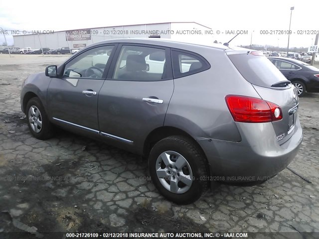 JN8AS5MT3FW659930 - 2015 NISSAN ROGUE SELECT S GRAY photo 3