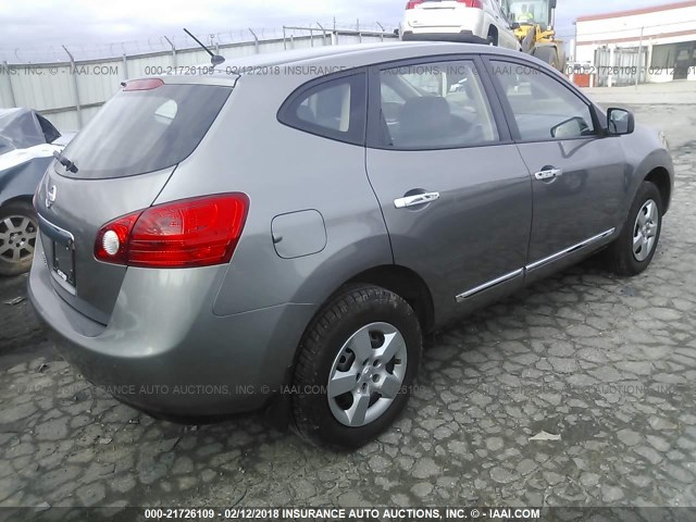 JN8AS5MT3FW659930 - 2015 NISSAN ROGUE SELECT S GRAY photo 4