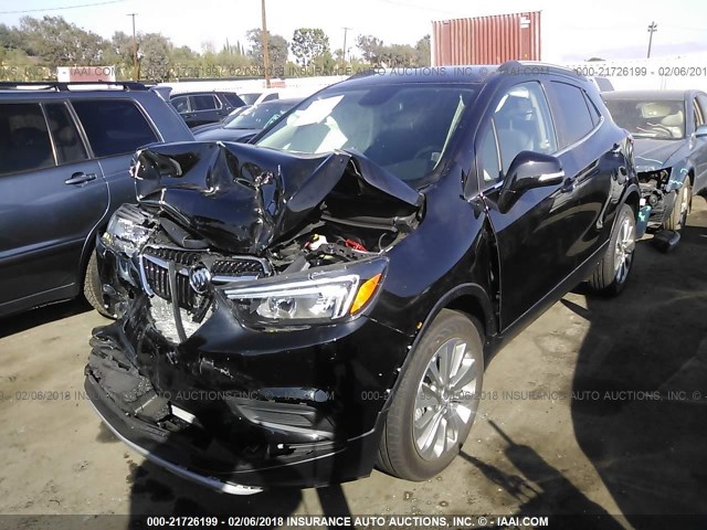 KL4CJASB3HB170667 - 2017 BUICK ENCORE PREFERRED BLACK photo 2