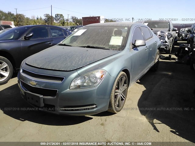 1G1ZG57B29F145258 - 2009 CHEVROLET MALIBU LS 绿色 照片 2