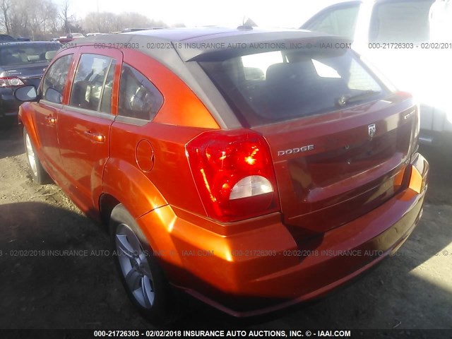 1B3CB4HA5AD584130 - 2010 DODGE CALIBER SXT ORANGE photo 3