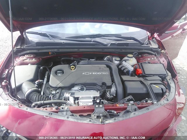 1G1ZE5ST2GF227767 - 2016 CHEVROLET MALIBU LT RED photo 10