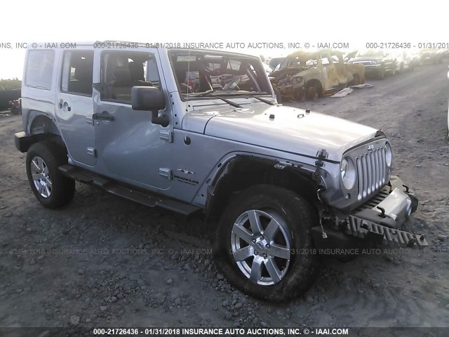 1C4BJWEG2GL107428 - 2016 JEEP WRANGLER UNLIMITE SAHARA SILVER photo 1