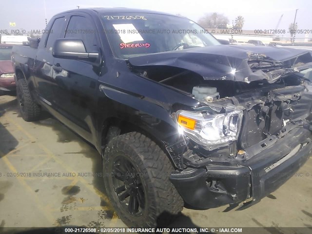 5TFRM5F17FX085590 - 2015 TOYOTA TUNDRA DOUBLE CAB SR/SR5 BLACK photo 1