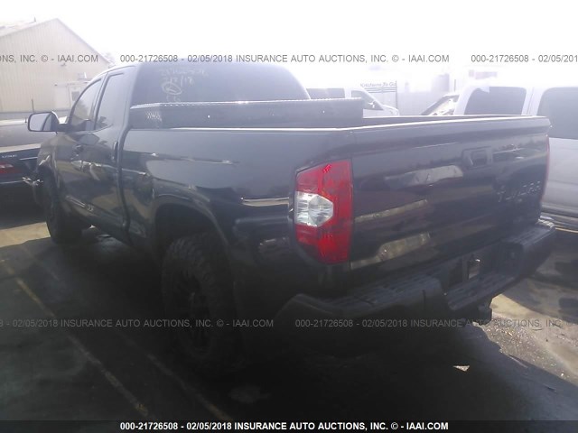 5TFRM5F17FX085590 - 2015 TOYOTA TUNDRA DOUBLE CAB SR/SR5 BLACK photo 3