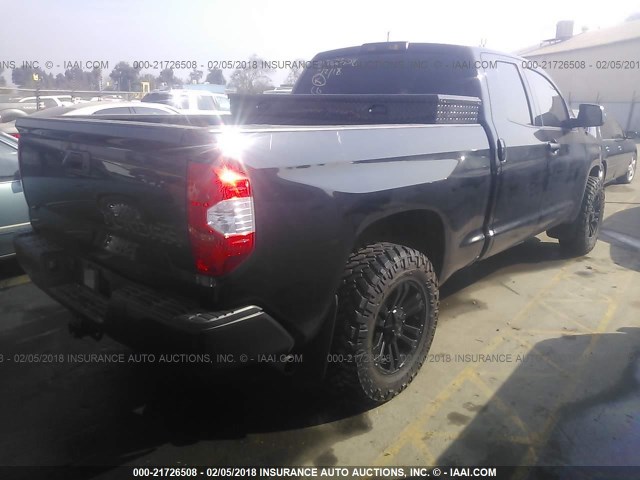 5TFRM5F17FX085590 - 2015 TOYOTA TUNDRA DOUBLE CAB SR/SR5 BLACK photo 4