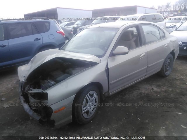 KMHDN45D23U494473 - 2003 HYUNDAI ELANTRA GLS/GT TAN photo 2