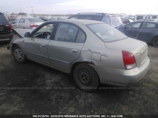 KMHDN45D23U494473 - 2003 HYUNDAI ELANTRA GLS/GT TAN photo 3