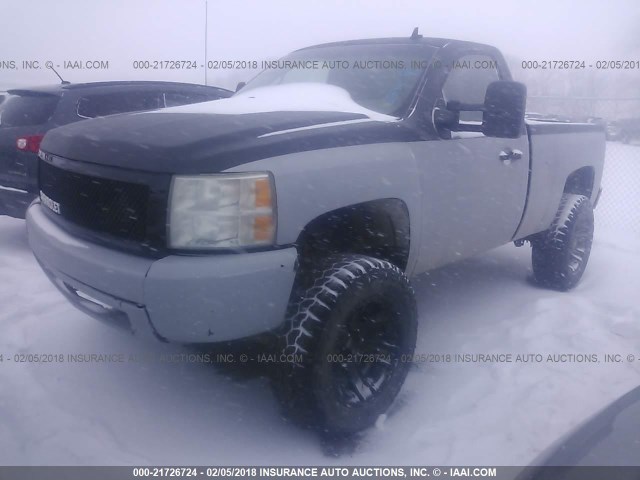 1GCEK14C97Z554766 - 2007 CHEVROLET SILVERADO K1500 GRAY photo 2