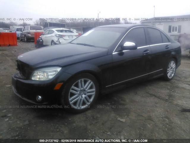 WDDGF81X59F269490 - 2009 MERCEDES-BENZ C 300 4MATIC BLACK photo 2