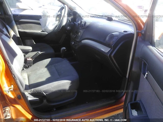 KL1TD56667B074314 - 2007 CHEVROLET AVEO LS ORANGE photo 5