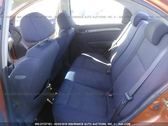 KL1TD56667B074314 - 2007 CHEVROLET AVEO LS ORANGE photo 8