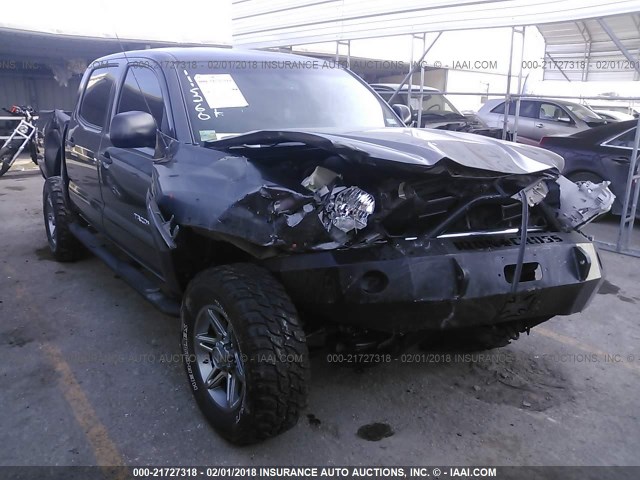 5TFLU4EN9DX065973 - 2013 TOYOTA TACOMA DOUBLE CAB ნაცრისფერი ფოტო 1