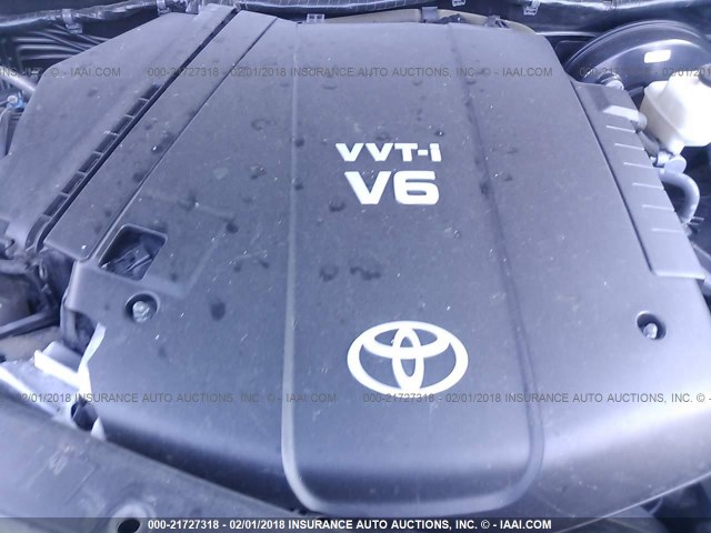 5TFLU4EN9DX065973 - 2013 TOYOTA TACOMA DOUBLE CAB ნაცრისფერი ფოტო 10