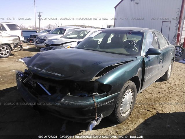 2G4WY55J711210386 - 2001 BUICK CENTURY LIMITED GREEN photo 2