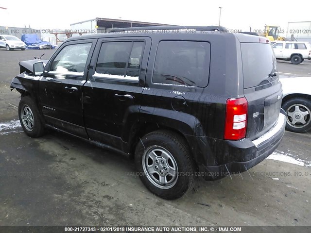 1C4NJPBA3FD138635 - 2015 JEEP PATRIOT SPORT BLACK photo 3