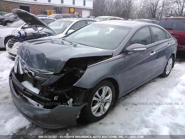 5NPEC4AC9DH559021 - 2013 HYUNDAI SONATA SE/LIMITED GRAY photo 2