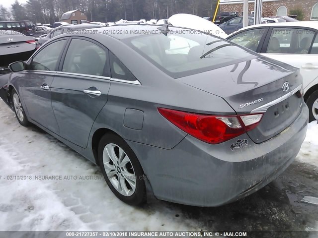 5NPEC4AC9DH559021 - 2013 HYUNDAI SONATA SE/LIMITED GRAY photo 3