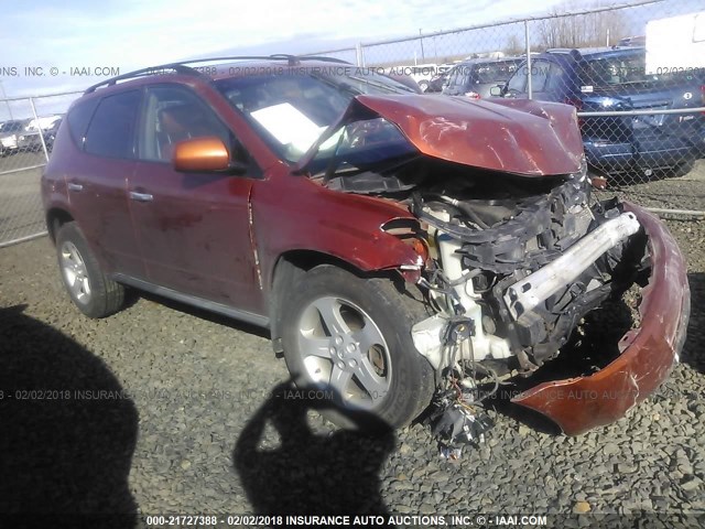 JN8AZ08W15W400743 - 2005 NISSAN MURANO SL/SE/S ORANGE photo 1