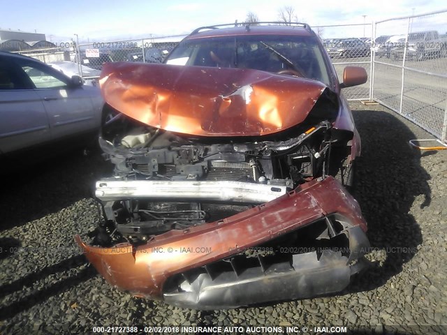 JN8AZ08W15W400743 - 2005 NISSAN MURANO SL/SE/S ORANGE photo 6