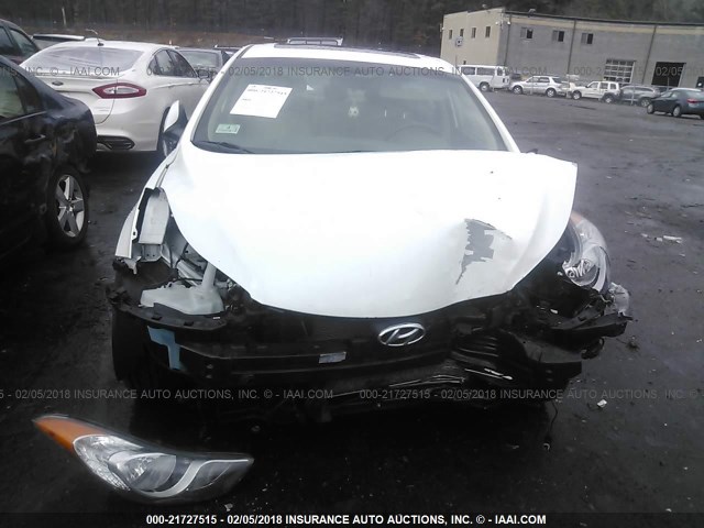 5NPDH4AEXDH387399 - 2013 HYUNDAI ELANTRA GLS/LIMITED WHITE photo 6