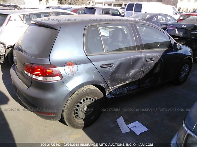WVWDB7AJ6CW257757 - 2012 VOLKSWAGEN GOLF 深蓝色 照片 4