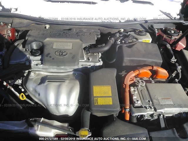 4T1BD1FK0CU032130 - 2012 TOYOTA CAMRY HYBRID/LE/XLE 红色 照片 10