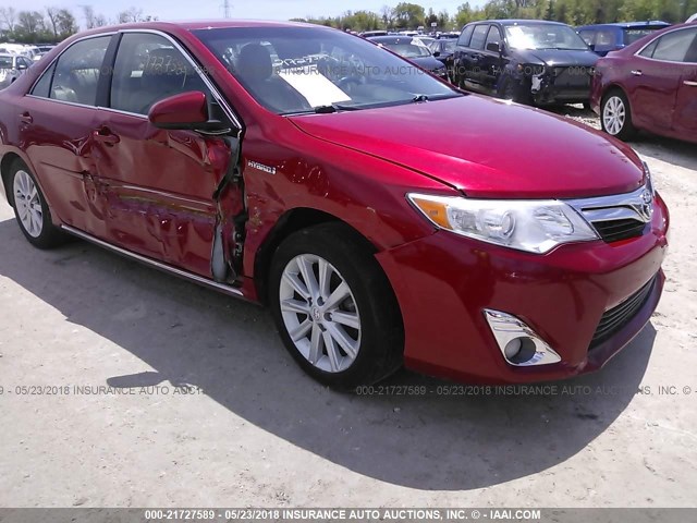 4T1BD1FK0CU032130 - 2012 TOYOTA CAMRY HYBRID/LE/XLE RED photo 6