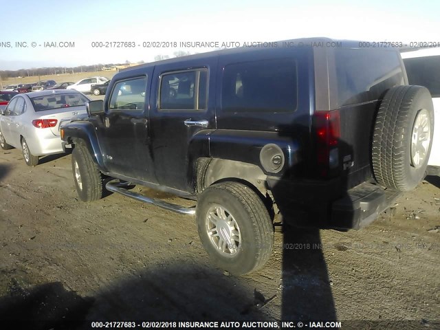 5GTDN13E278148039 - 2007 HUMMER H3 BLUE photo 3