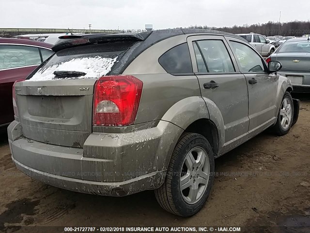 1B3HB48B18D683374 - 2008 DODGE CALIBER SXT TAN photo 4