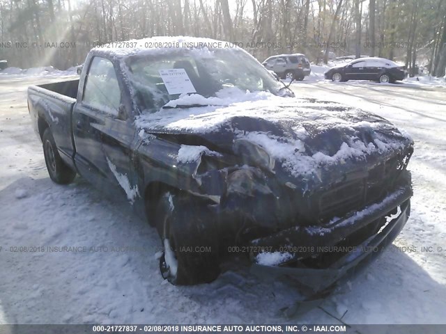 1B7FL26X91S315015 - 2001 DODGE DAKOTA BLUE photo 1