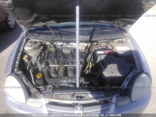 1B3ES26CX2D617870 - 2002 DODGE NEON SILVER photo 10