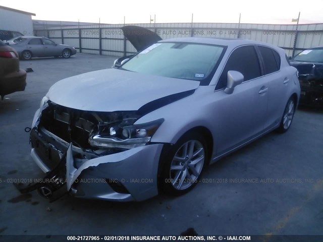 JTHKD5BH3E2179805 - 2014 LEXUS CT 200 SILVER photo 2