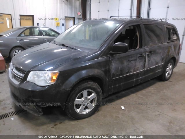 2C4RDGBG6CR102864 - 2012 DODGE GRAND CARAVAN SE GRAY photo 2