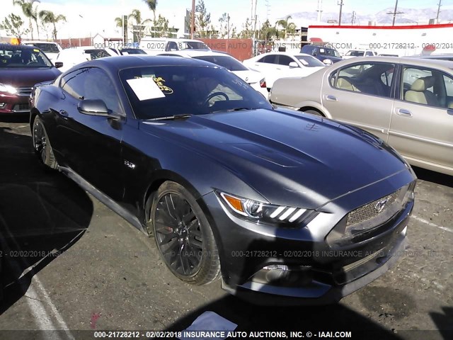 1FA6P8CF6F5322745 - 2015 FORD MUSTANG GT GRAY photo 1