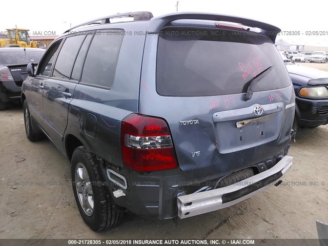 JTEDP21A670135554 - 2007 TOYOTA HIGHLANDER SPORT/LIMITED BLUE photo 3