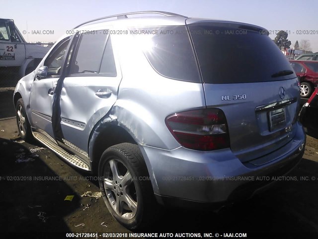 4JGBB86E58A316094 - 2008 MERCEDES-BENZ ML 350 BLUE photo 3