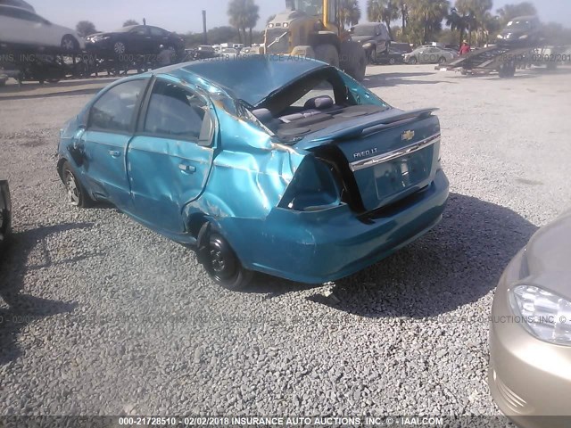 KL1TD56E99B333520 - 2009 CHEVROLET AVEO LS/LT 蓝色 照片 3